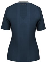 Head Tennis Shirt Performance 2025 (Polyester Jacquard, quick-drying) navy blue ladies