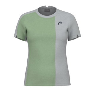 Head Tennis-Shirt Play Tech (atmungsaktiv, Mesh-Einsätze) grün/grau Damen