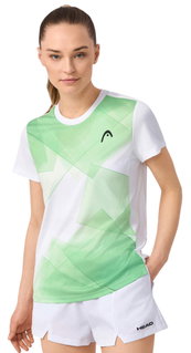 Head Tennis-Shirt Tie-Break (Moisture Transfer Microfiber Technologie) weiss/grün Damen