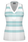 Head Tennis-Tank Top Performance (schnelltrocknend, V-Ausschnitt) 2025 weiss/aquablau Damen