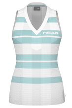 Head Tennis Tank Top Performance (quick-drying, V-neck) 2025 white/aquablue ladies