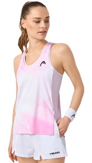 Head Tennis-Tank Top Spirit (100% Polyester) weiss/rosa Damen