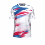 Head Tennis-Tshirt Blur (Moisture Transfer Microfiber Technologie) 2026 weiss/rot/blau Herren