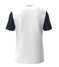 Head Tennis T-shirt Club 25 Tech (moisture-wicking) 2025 white/navy blue men's