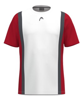 Head Tennis-Tshirt Club 25 Tech (feuchtigkeitsabsorbierend) 2025 weiss/rot Herren