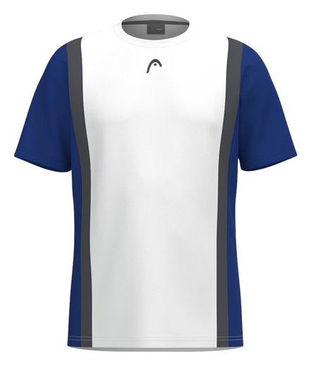 Head Tennis-Tshirt Club 25 Tech (feuchtigkeitsabsorbierend) 2025 weiss/royalblau Herren