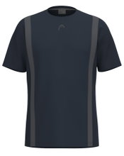 Head Tennis T-shirt Club 25 Tech (100% Polyester, breathable) 2025 navy blue boys