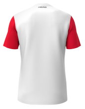 Head Tennis T-shirt Club 25 Tech (100% Polyester, breathable) 2025 white/red boys