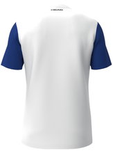 Head Tennis T-shirt Club 25 Tech (100% Polyester, breathable) 2025 white/royal blue boys