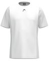 Head Tennis-Tshirt Club 25 Tech (100% Polyester, atmungsaktiv) 2025 weiss Jungen