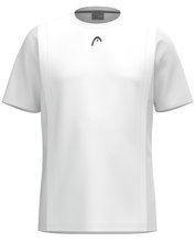 Head Tennis T-shirt Club 25 Tech (100% Polyester, breathable) 2025 white boys