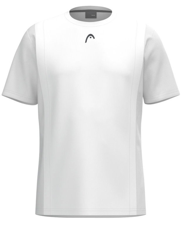 Head Tennis-Tshirt Club 25 Tech (100% Polyester, atmungsaktiv) 2025 weiss Jungen