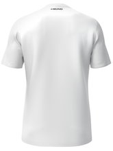 Head Tennis T-shirt Club 25 Tech (100% Polyester, breathable) 2025 white boys