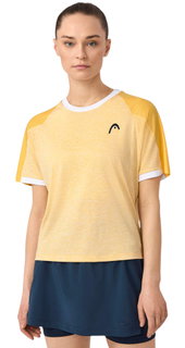 Head Tennis-Tshirt Play Tech (Moisture Transfer Microfiber Technologie) gelb Damen