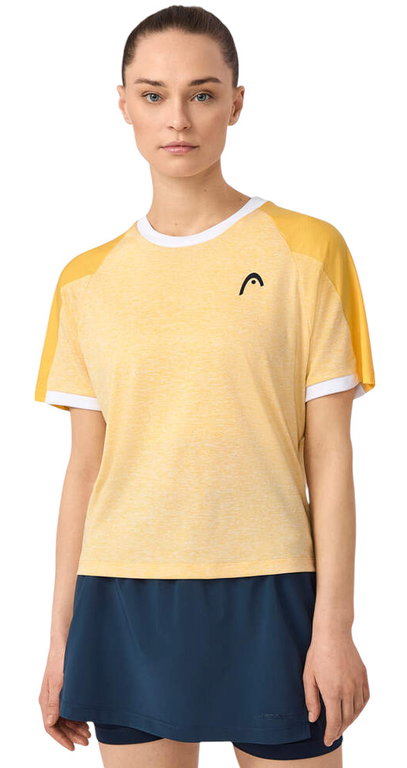 Head Tennis-Tshirt Play Tech (Moisture Transfer Microfiber Technologie) gelb Damen