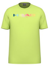 Head Tennis T-shirt Rainbow (mixed fabric, moisture-absorbing) 2025 lime yellow men's