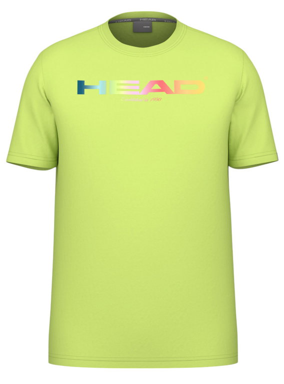 Head Tennis T-shirt Rainbow (mixed fabric, moisture-absorbing) 2025 lime yellow men's
