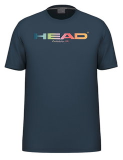 Head Tennis T-shirt Rainbow (mixed fabric, moisture-absorbing) 2025 navy blue men's