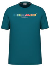 Head Tennis T-shirt Rainbow (mixed fabric, moisture-absorbing) 2025 teal blue men's