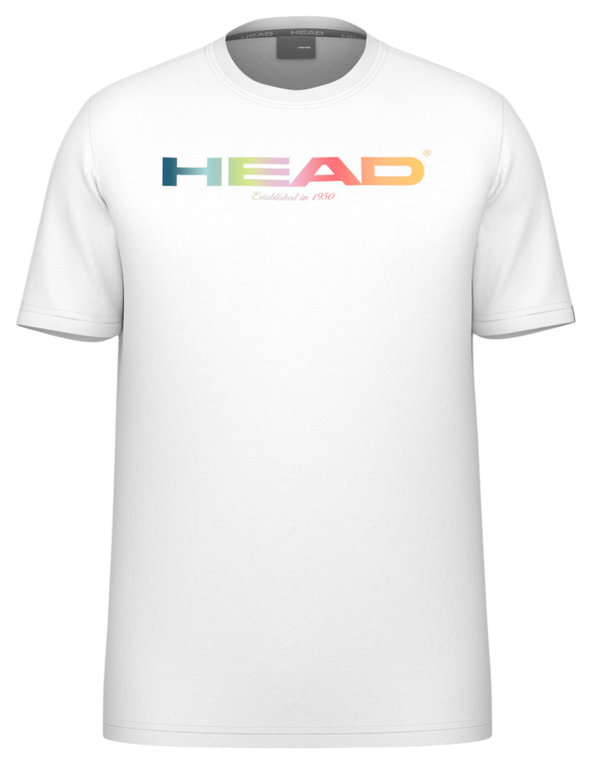 Head Tennis-Tshirt Rainbow (Mischgewebe, feuchtigkeitsabsorbierend) 2025 weiss Herren