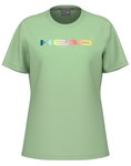 Head Tennis-Tshirt Rainbow (Mischgewebe) grün Damen