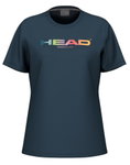 Head Tennis-Tshirt Rainbow (Mischgewebe) 2025 navyblau Damen