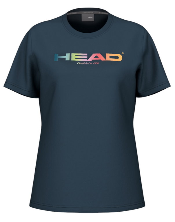 Head Tennis-Tshirt Rainbow (Mischgewebe) 2025 navyblau Damen