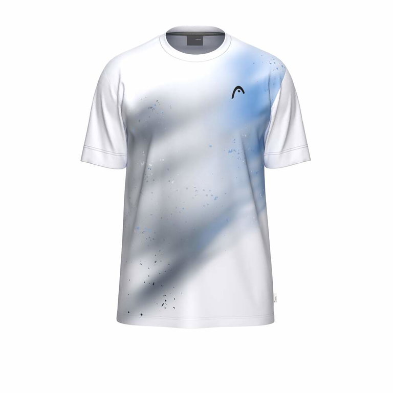 Head Tennis T-shirt Topspin (quick-drying, modern) 2026 white/navy blue men's