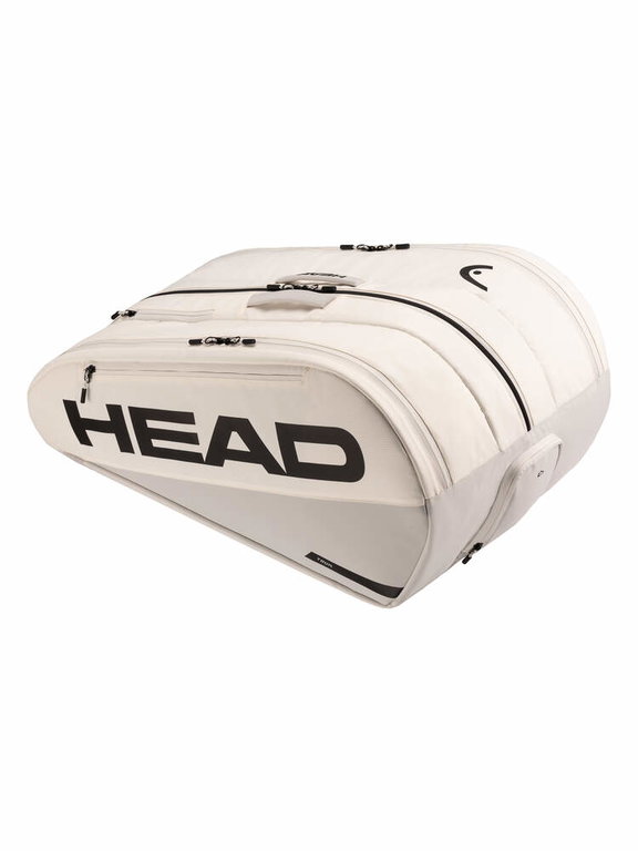 Head Tennis-Racketbag Tour Racquet Bag XL (Schlägertasche, 3 Hauptfächer) 2026 weiss/grau 12er