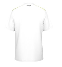 Head Tennis T-shirt Topspin (V-neck, Polyester Interlock) 2025 white/lime men's