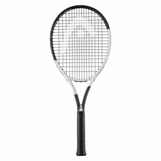 Rakieta tenisowa MX Attitude Suprm 100in/275g 2026 czarna/biała - naciągnięta -