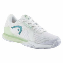 Buty tenisowe Head Sprint Pro 4.0 na nawierzchnię ceglaną/piaskową 2025 białe/lime damskie