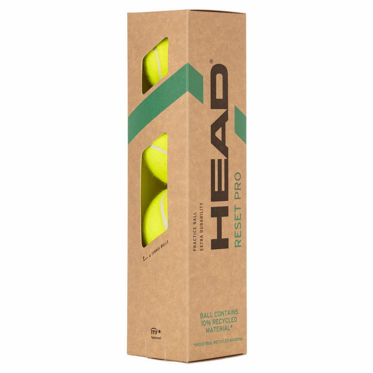 Head Tennis Balls Reset Pro (pressureless) yellow can of 4