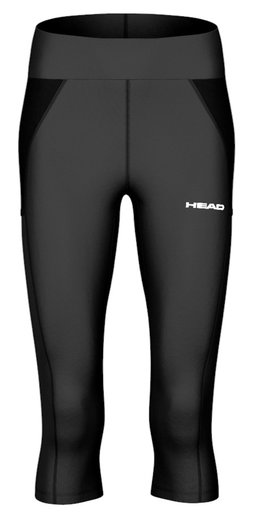 Head Tennishose Tech 3/4 Tights (hoher Bund) 2025 schwarz Damen