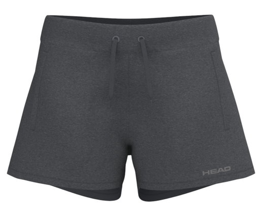 Head Tennishose Club Original (elastischer Bund) kurz grau Damen