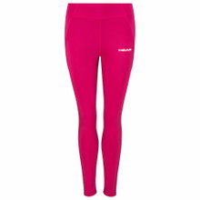 Head Tennis Pants Tech Tight 2023 (with side pockets, elastic material) long berrypink Women