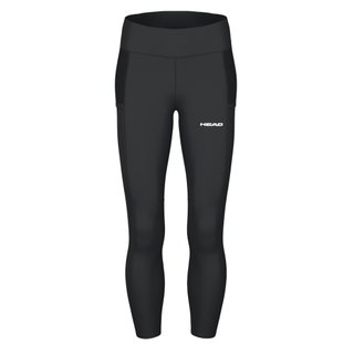Head Tennishose Tech Tight (hoher Bund, elastisches Material) lang schwarz Damen