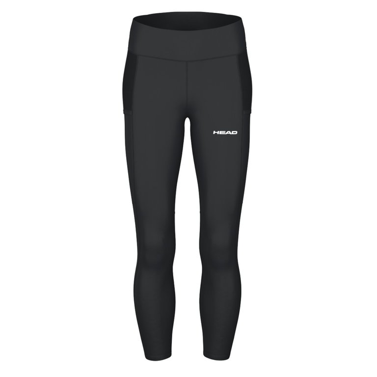 Head Tennishose Tech Tight (hoher Bund, elastisches Material) lang schwarz Damen