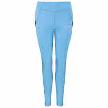 Head Tennis Pants Tech Tight (with side pockets, elastic material) long electric blue Women