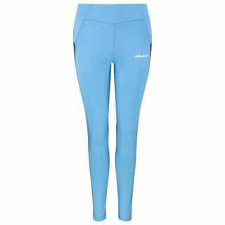 Head Tennishose Tech Tight (mit Seitentaschen, elastisches Material) lang elektrikblau Damen