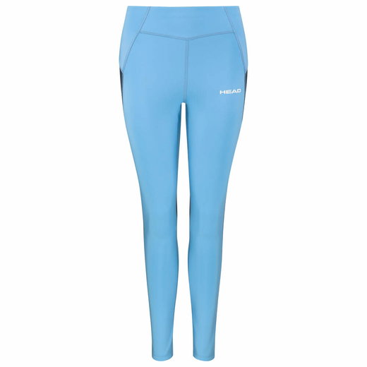 Head Tennishose Tech Tight (mit Seitentaschen, elastisches Material) lang elektrikblau Damen