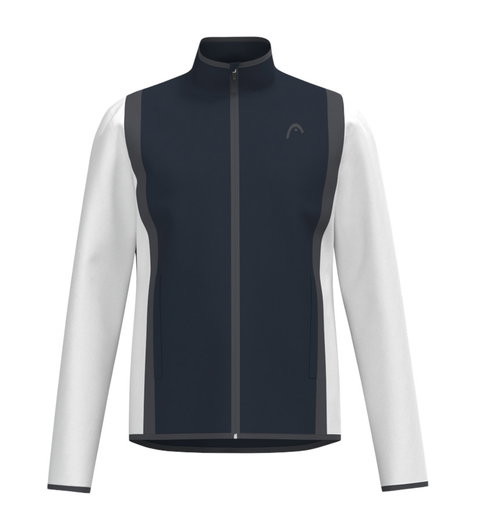 Head Tennisjacke Club 25 Full Zip (Moisture Transfer Microfiber Technologie) 2025 navyblau/weiss Herren