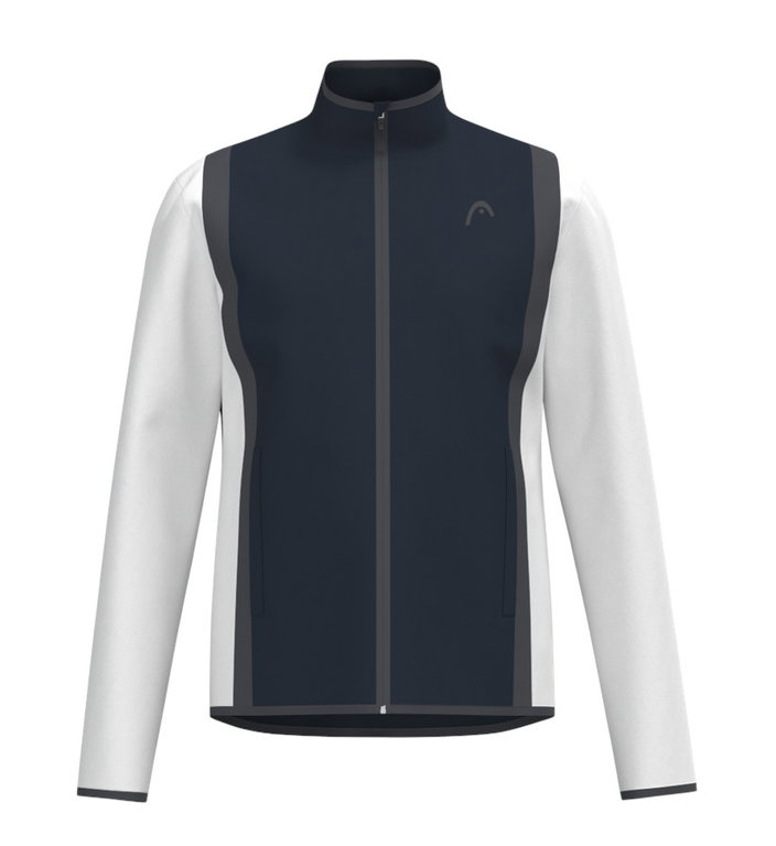 Head Tennis Jacket Club 25 Full Zip (Moisture Transfer Microfiber Technology) 2025 navy blue/white Men's