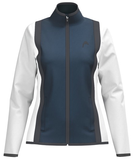 Head Tennisjacke Club 25 Full Zip (Moisture Transfer Microfiber Technologie) 2025 navyblau/weiss Damen