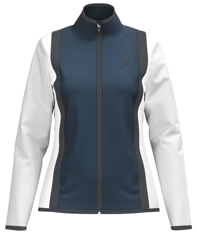 Head Tennisjacke Club 25 Full Zip (Moisture Transfer Microfiber Technologie) 2025 navyblau/weiss Damen