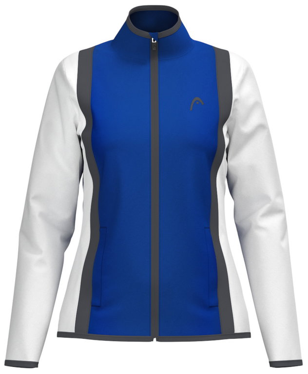 Head Tennisjacke Club 25 Full Zip (Moisture Transfer Microfiber Technologie) 2025 royalblau/weiss Damen
