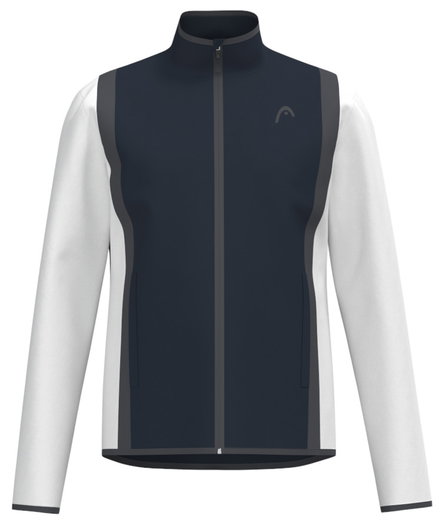 Head Tennisjacke Club 25 (100% Polyester) 2025 navyblau/weiss Jungen
