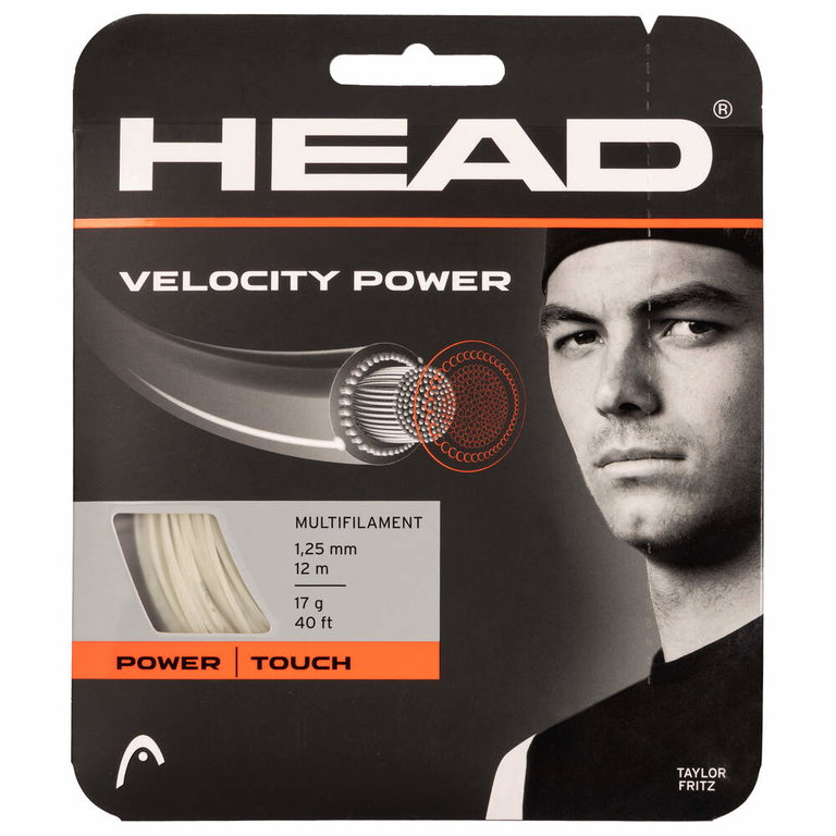 Head Tennis String Velocity MLT Power (Power+Touch) natural 12m Set