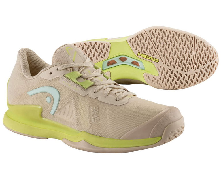 Head Tennis Shoes Sprint Pro 3.5 Allcourt beige/lime green Women