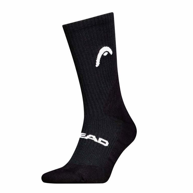 Head Tennissocke 1P Long Crew (Mischgewebe) schwarz - 1 Paar